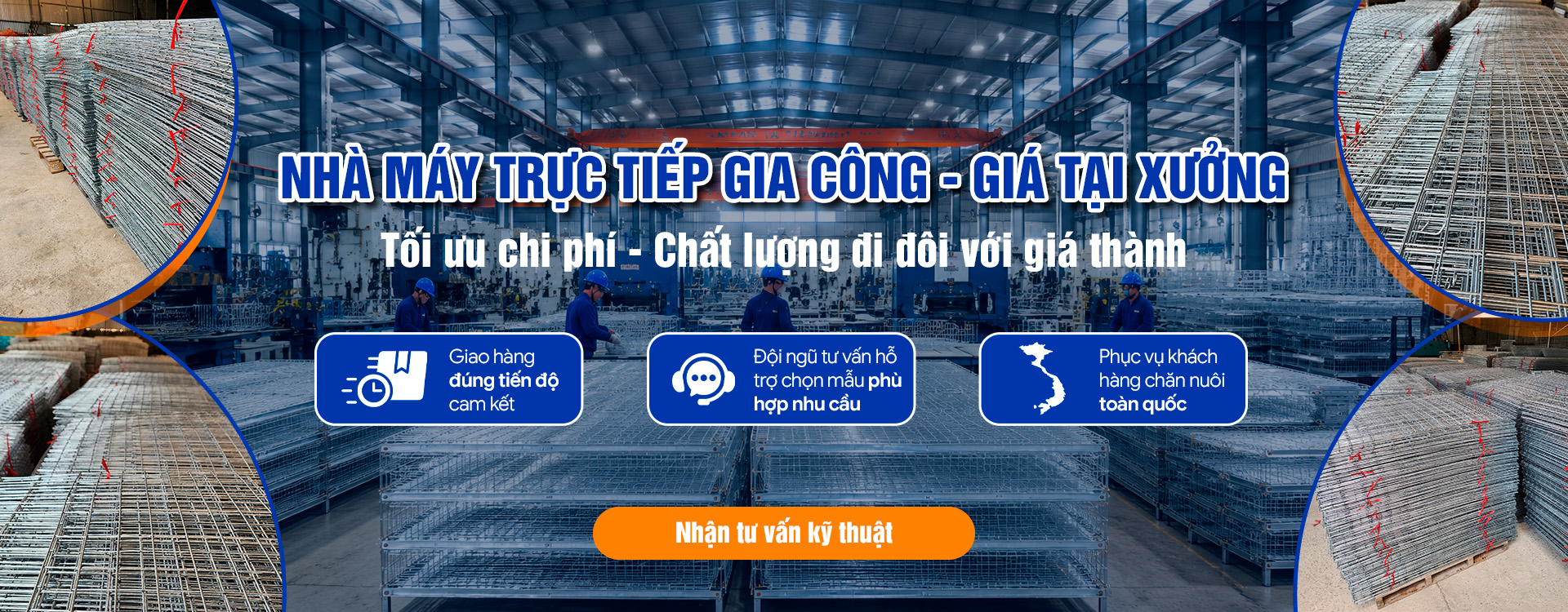 Nhà Máy Sản Xuất Lồng Nuôi Công Nghiệp Phát Đạt